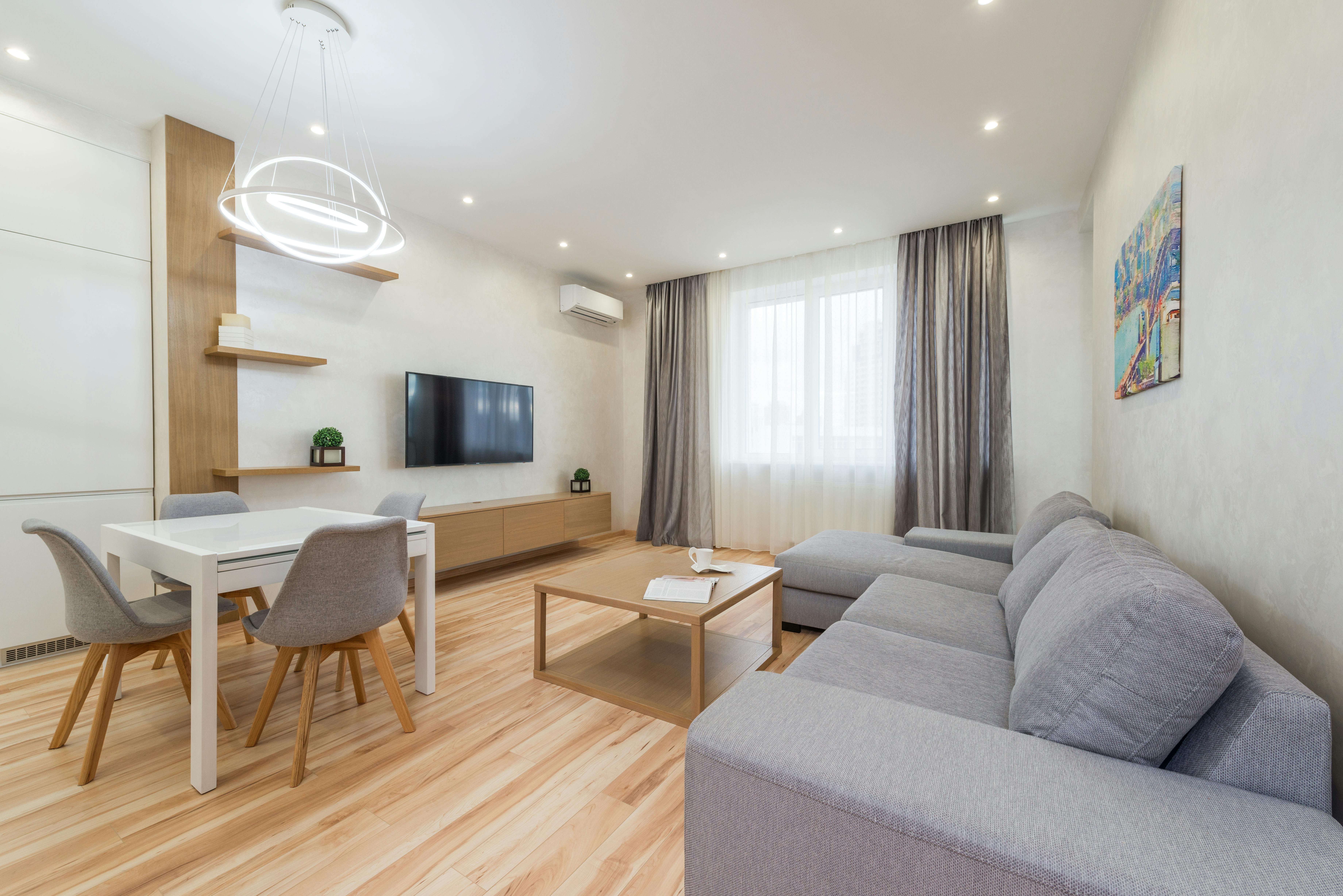 Modern furnished apartment interior